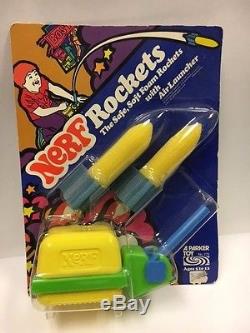 Mip Vintage Nerf Rockets Launcher Targets 1970s No 275 Football Ball