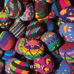 100 Hack Style Footbag Not a Hackysack Kick Ball Vintage Toy Stress Ball