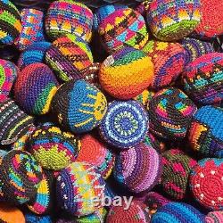 100 Hack Style Footbag Not a Hackysack Kick Ball Vintage Toy Stress Ball