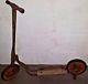1920's VINTAGE Red Push Scooter Toy OLD ANTIQUE WOOD/Metal Rare Almost 100 yrs