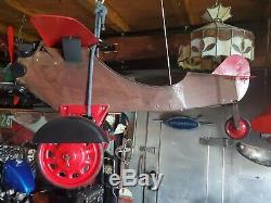 1920's vintage steelcraft pressed steel pedal car airplane