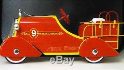 1920s A Ford Fire Engine Pedal Car T Antique Truck Vintage Midget Metal Model