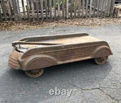 1930s ORIGINAL Aero Flite Streamline Coaster Wagon Vintage Pedal Car Unrestored
