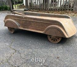 1930s ORIGINAL Aero Flite Streamline Coaster Wagon Vintage Pedal Car Unrestored
