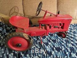 1940's Era FARMALL Eska Vintage Pedal Tractor Smaller Sized Riding Toy