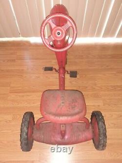 1950's Murray Trac Pedal Car /tractor Vintage Chain Drive Turbo Original Works