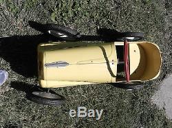 1950`s Vintage GARTON Hot Rod Racer Pedal / Chain Racing Car Yellow Murray