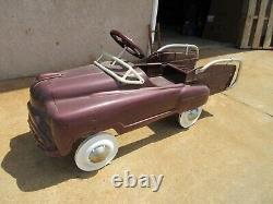 1950s Vintage Murray SAD FACE Wrecker Tow Truck Peddle Car