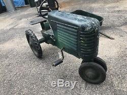 1951 OLIVER 88 SMALL CLOSED GRILL PEDAL TRACTOR And Wagon Eska Vintage Rare