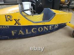 1954 VINTAGE SOAP BOX DERBY CAR CARLSON PHARMACY FALCONER NEW YORK with LICENSE