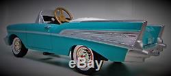 1957 Chevy Pedal Car Vintage BelAir Hot Rod Sport Custom Metal Midget Model Rare