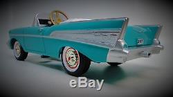 1957 Chevy Pedal Car Vintage BelAir Hot Rod Sport Custom Metal Midget Model Rare