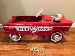 1960 Cool Old FIRE CHIEF Pedal Car Vintage Toy Orig Paint Great Cond Antique