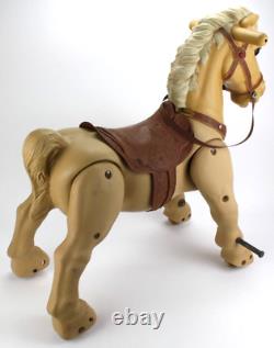 1960's Vintage Marx Marvel the Mustang Ride On Toy Galloping Horse Saddle