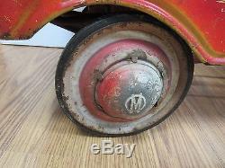 1960's Vintage Murray Fire Chief Truck Pressed Steel Pedal Car
