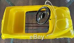 1962 VINTAGE and RARE Yellow Plastic Hamilton Volkswagen Cabria Pedal Car
