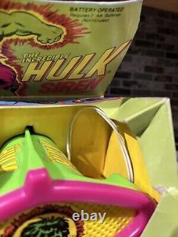 1970S VINTAGE THE INCREDIBLE HULK SIREN BY EMPIRE MARVEL With BOX NEVER USED