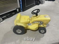 1970's Vintage Plastic Marx Tractor Mower Ride On Toy