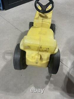 1970's Vintage Plastic Marx Tractor Mower Ride On Toy