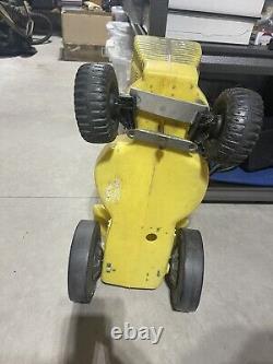 1970's Vintage Plastic Marx Tractor Mower Ride On Toy