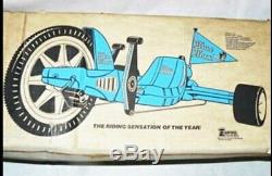 1977 vtg NOS Blue Max Machine Ride On Toy 70s big wheel green muscle bike MIB