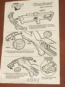 1995 Kenner / NERF Vintage Crossbow 100% Functional instructions included