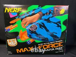 1995 Nerf Max Force Manta Ray Blaster & Shield Vintage Kenner NEW In Open Box