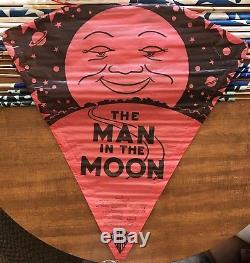 24 NOS Vintage Kites, Mid-Century Toys, Incl. 12 Rare Man-in-the-Moon Examples