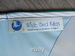 25ft Vintage White Bird Kites Rainbow Dragon Kite Fish. Made in USA