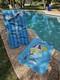 2 Canvas Raft Pool Float Vintage 1986 Marshall MARSCO #791 SEAGULLS + FLORIDA