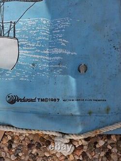 2 Canvas Raft Pool Float Vintage 1986 Marshall MARSCO #791 SEAGULLS + FLORIDA