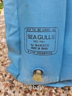 2 Canvas Raft Pool Float Vintage 1986 Marshall MARSCO #791 SEAGULLS + FLORIDA