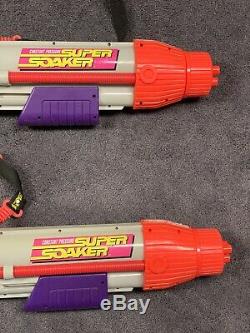 2 Vintage Larami Super Soaker CPS 2500 Water Squirt Gun Cannon 1997