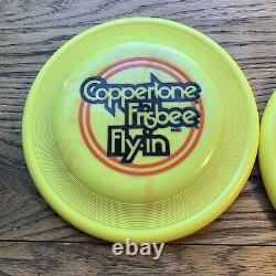 2 Vtg Coppertone Frisbee Fly-In Frisbees Signed by Gary Perlberg and Don Vaughn