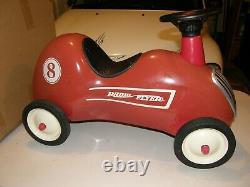 3540 Vntg Radio Flyer #8 Little Red Roadster One Rider Push Race Car 2575g1
