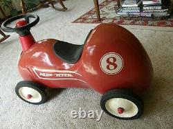 3540 Vntg Radio Flyer #8 Little Red Roadster One Rider Push Race Car 2575g1