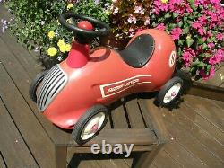 3540 Vntg Radio Flyer #8 Little Red Roadster One Rider Push Race Car 2575g1