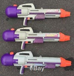 3 Vintage Larami 1996 Constant Pressure Super Soaker Cps 2000. Working Rare Mk2