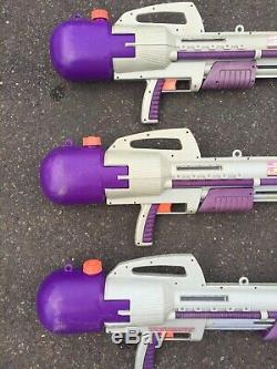 3 Vintage Larami 1996 Constant Pressure Super Soaker Cps 2000. Working Rare Mk2