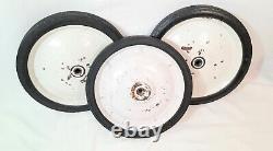 3 Vintage Wagon Wheel Soap Box Derby 10 1/4 Inch Derby Pedal Wheel go cart