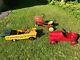 3 vintage peddle cars, LOCAL PICK-UP ONLY, power trac, earth mover, fire engine