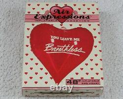 48 AIR EXPRESSIONS Inflatable VALENTINES HEART Vintage 1990 Glossy RED Vinyl