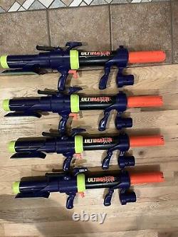 4 NERF Vintage 1994 Mattel ULTIMATOR Neon Bazooka Rocket RPG Gun Blasters 90s
