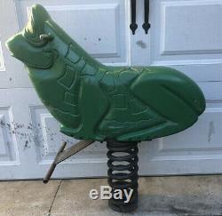 50s Vintage Playworld Systems Spring Ride Cast Aluminum Playground Ride-On Frog