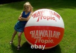 54 GENESIS Inflatable HAWAIIAN TROPIC Beach Ball VINTAGE Vinyl NOS