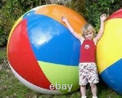 72 INFLATABLE WORLD 12 Panel Beach Ball GIANT Vintage Glossy Vinyl NOS Pool Toy