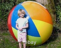 72 INFLATABLE WORLD 12 Panel Beach Ball GIANT Vintage Glossy Vinyl NOS Pool Toy