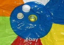 72 INFLATABLE WORLD 6 Color 6 Panel Beach Ball GIANT Vintage Pool Toy RARE NOS