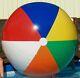 72 SSI / D&L TOYS 6 Color GLOSSY VINYL Inflatable Beach Ball Vintage RARE NOS