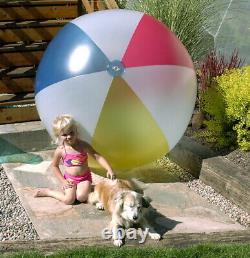 72 VYNLL CONCEPTS Translucent Inflatable Beach Ball HUGE Vintage Pool Toy NOS